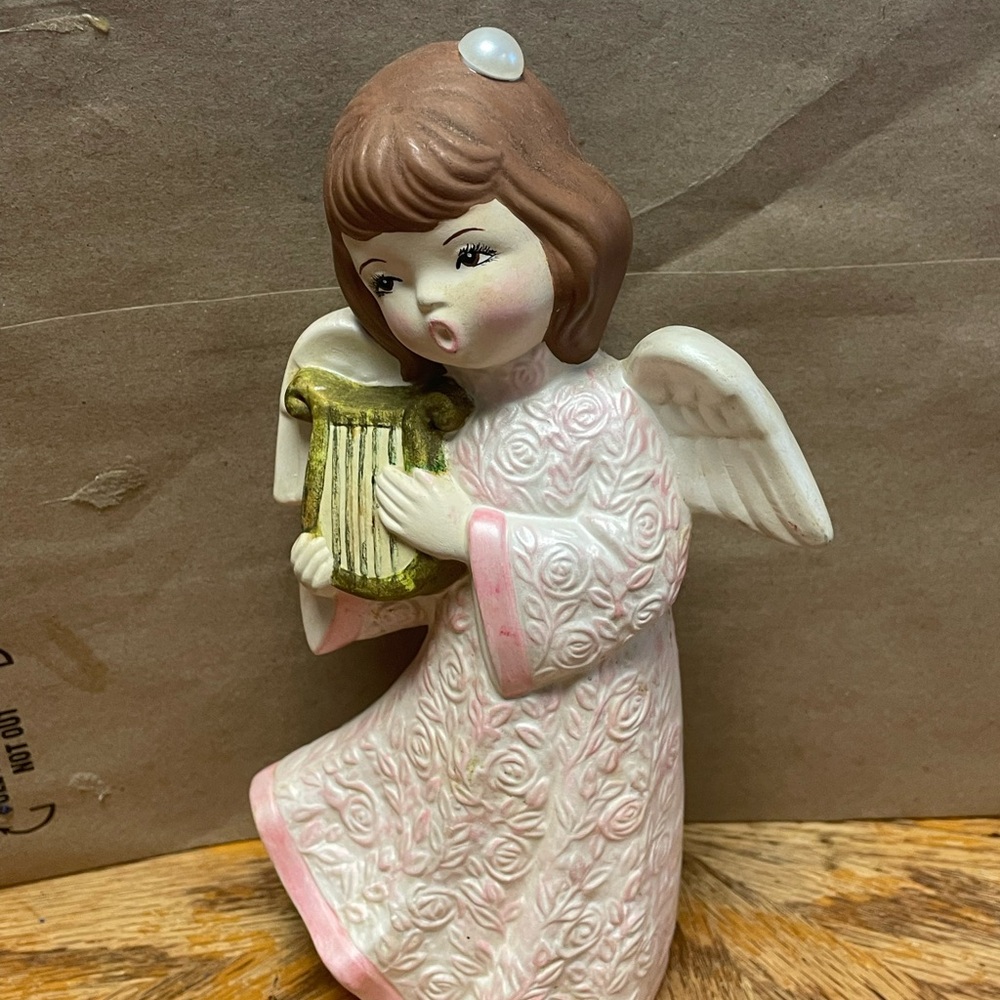 Vintage Angel Figurine with Harp